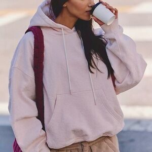 Free People Movement Final Call Flocked Velvet Hoodie Women’s Size Small